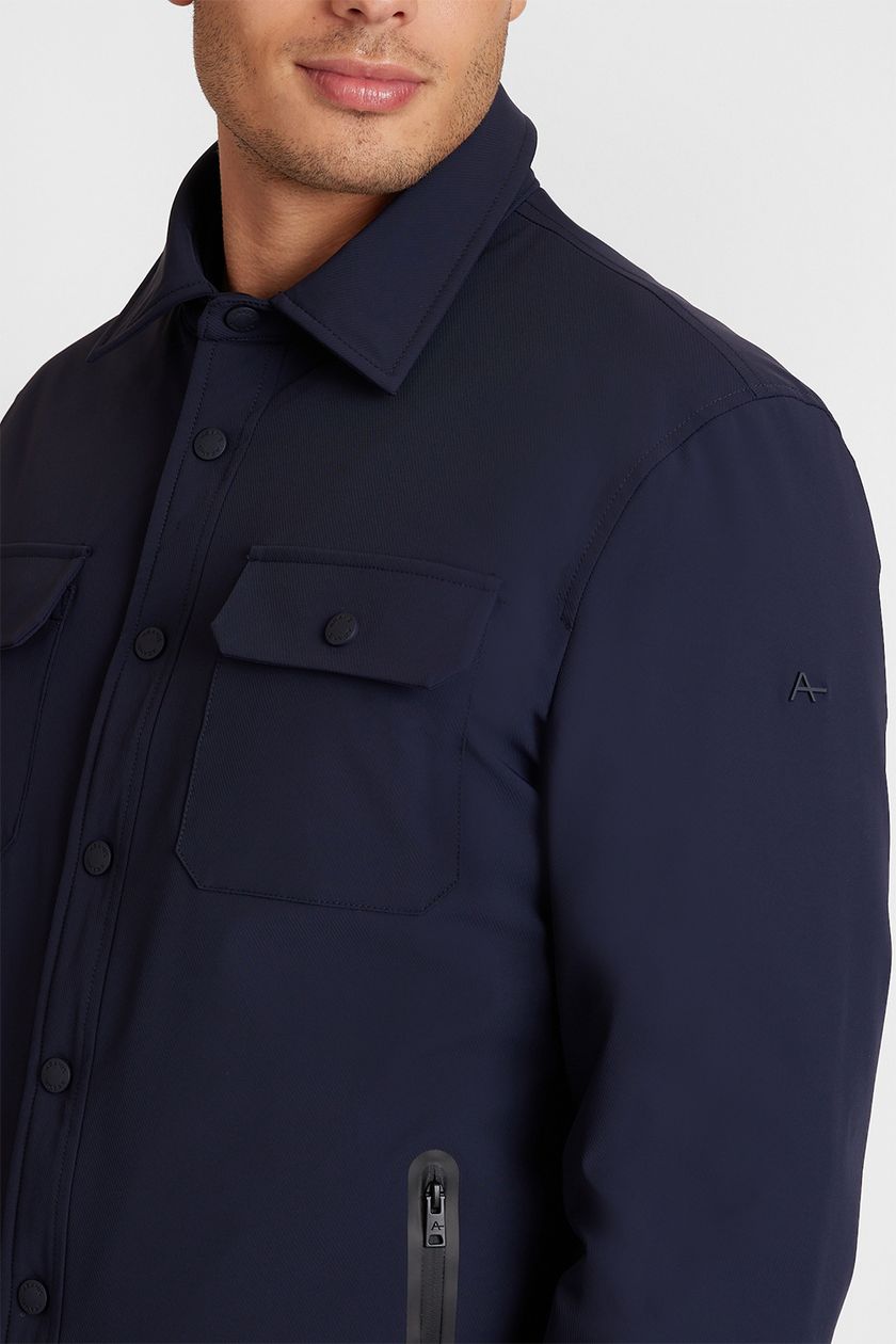 Jaqueta Overshirt Sarjada Liquid Repeller Marinho