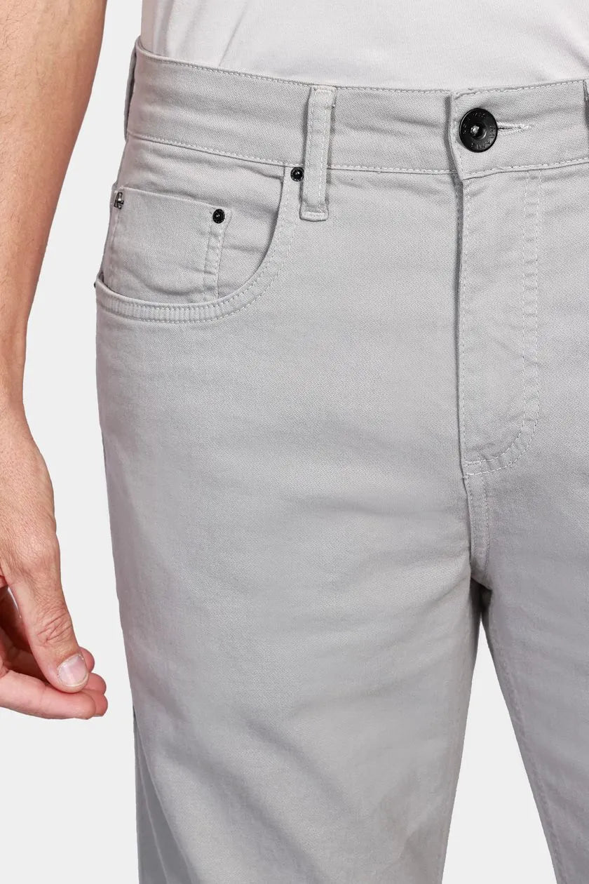 Calça Slim Moletom Color Cinza