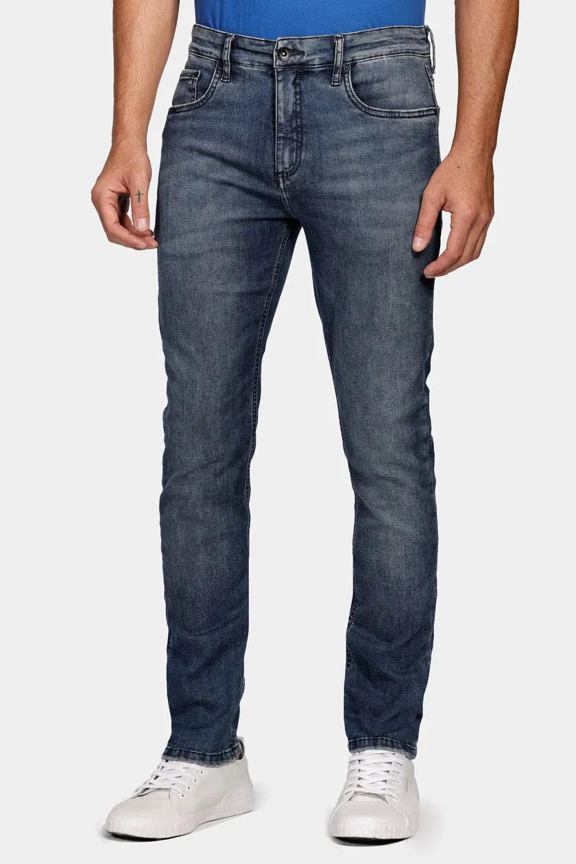 Calça Jeans Slim Flex And Dry Stone Azul Escuro