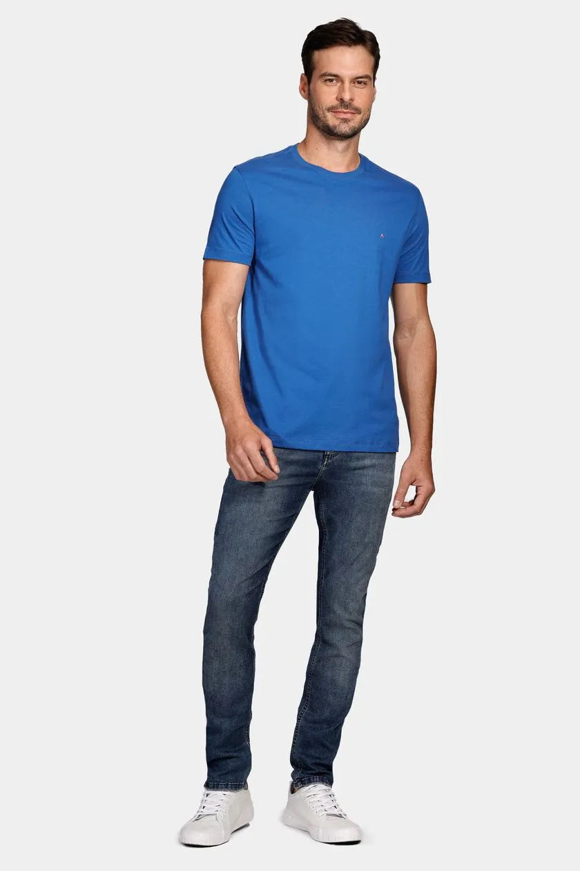 Calça Jeans Slim Flex And Dry Stone Azul Escuro