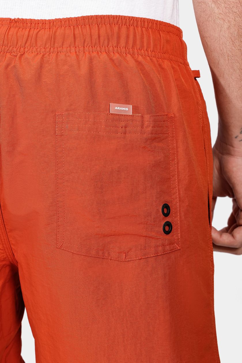 Shorts de Elástico Básico Color Laranja Ferrugem