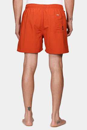 Shorts de Elástico Básico Color Laranja Ferrugem