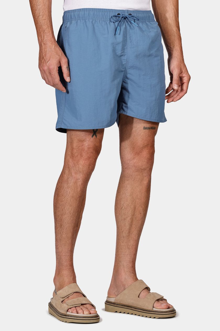 Shorts de Elástico Básico Color Azul Índigo