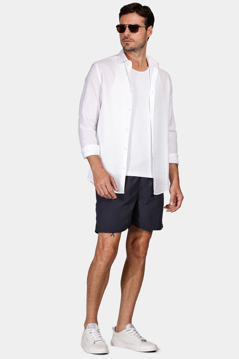 Shorts de Elástico Básico Color Marinho