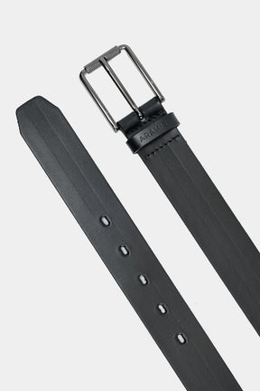 Cinto Couro Pinstripe Preto