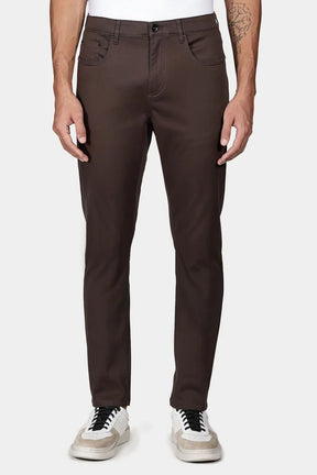 Calça 5 Pockets Slim Color Comfort Café