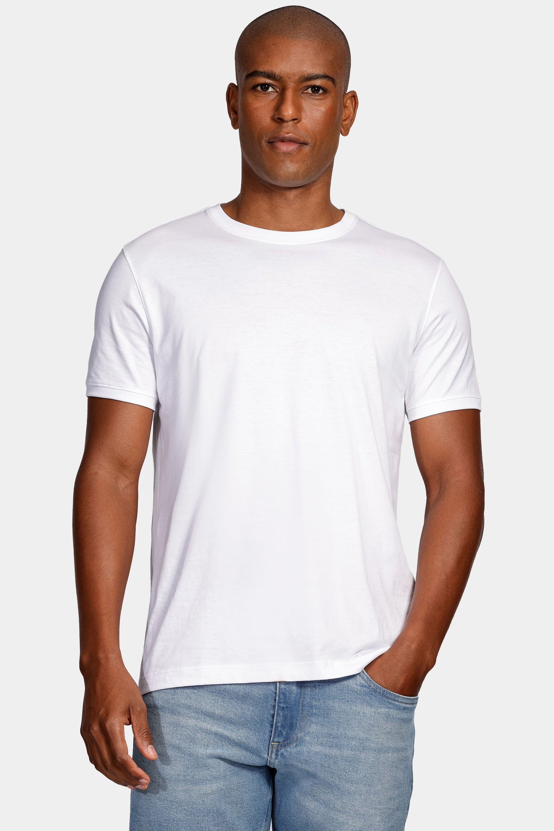 Camiseta Manga Curta Algodão Pima Branco