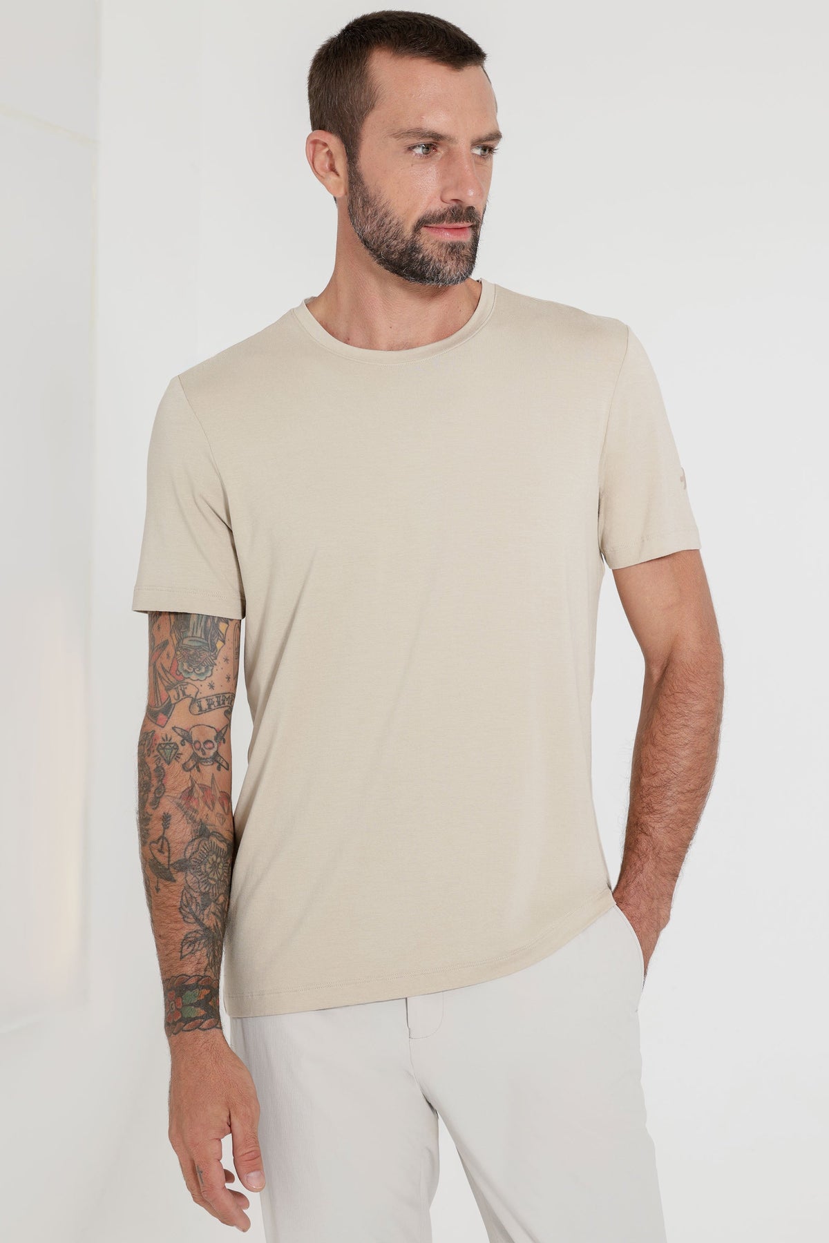 Camiseta Modal Everyday Cáqui Safari