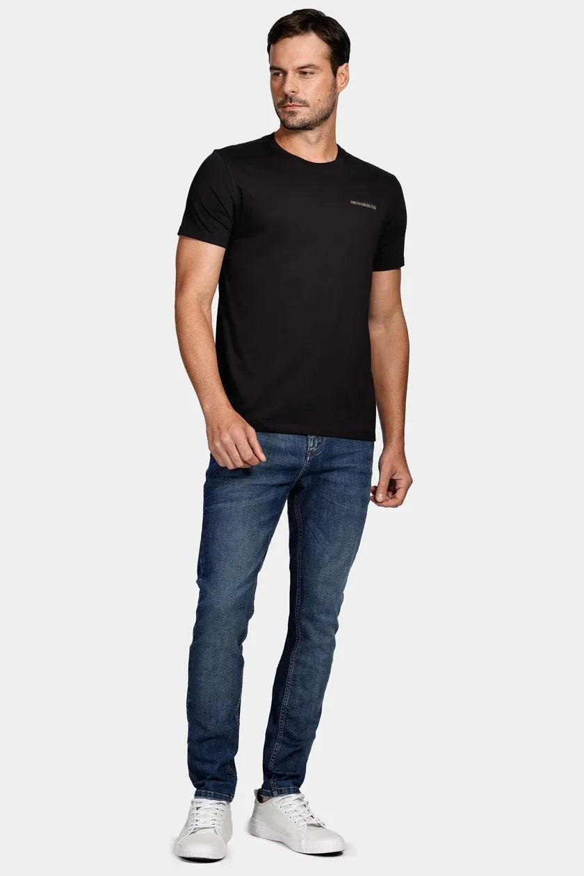 CALÇA JEANS SKINNY FLEX AND DRY RESIN AZUL ESCURO