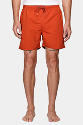 Shorts de Elástico Básico Color Laranja Ferrugem