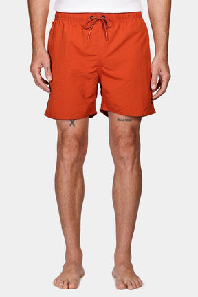 Shorts de Elástico Básico Color Laranja Ferrugem